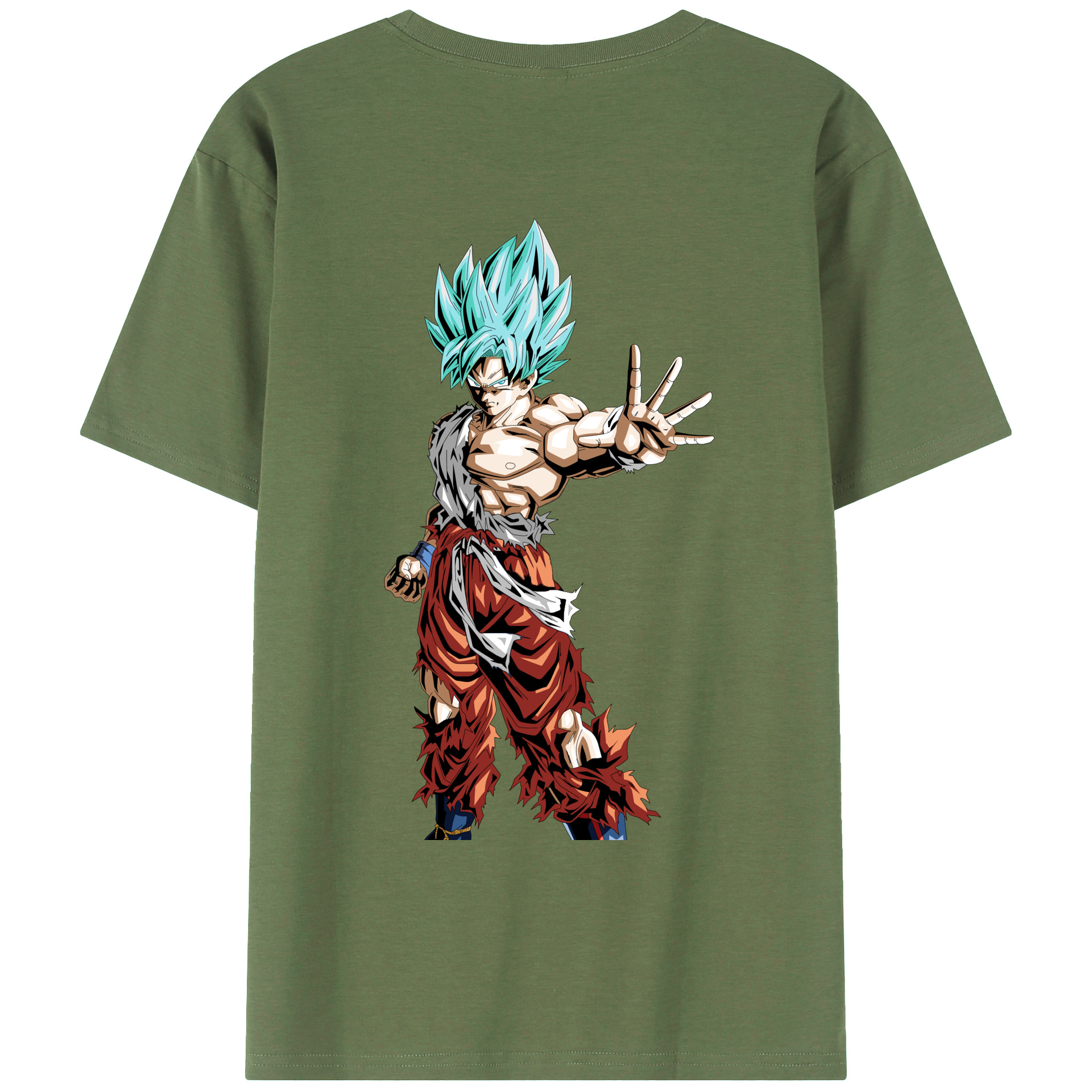 （画像用） ドラゴンボール 孫悟空（そん ごくう）Son Goku カカロット DRAGON BALL Kakarotto 綿100％ メンズ半袖Tシャツ（バックプリント） 通気性